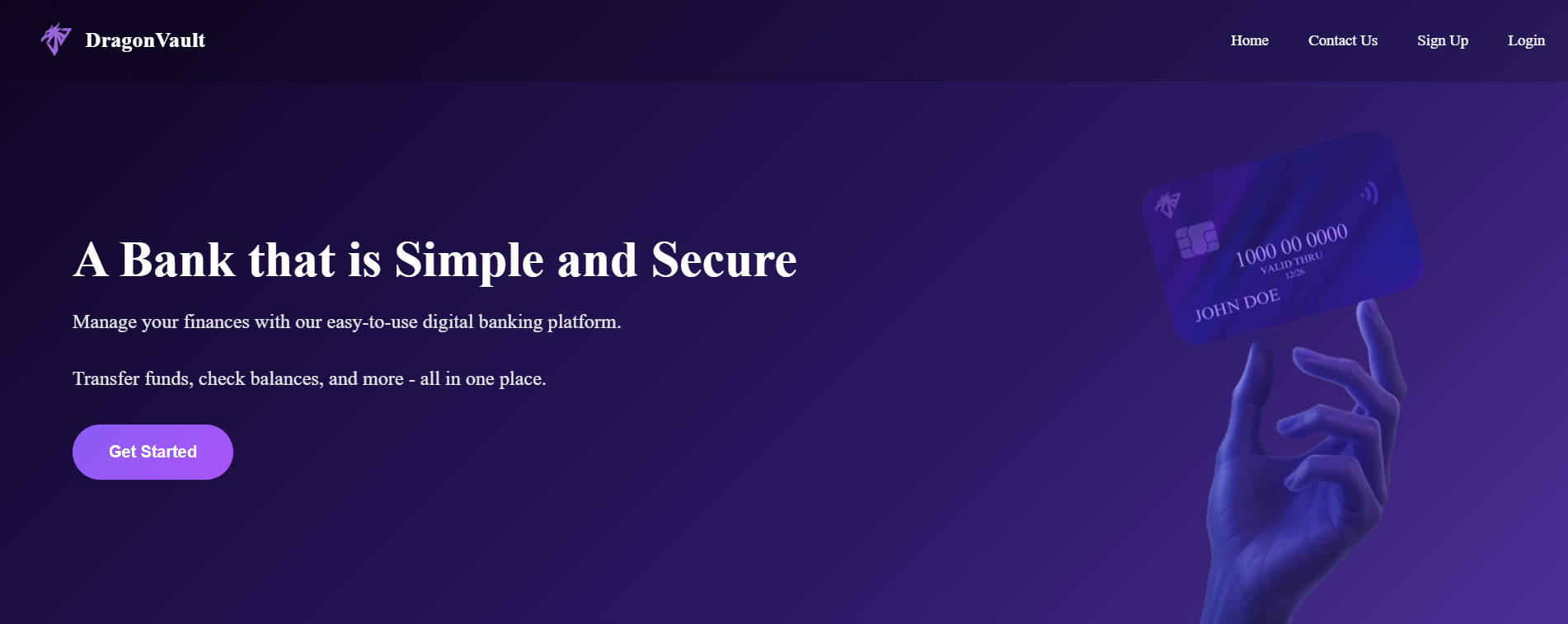 DragonVault banking app